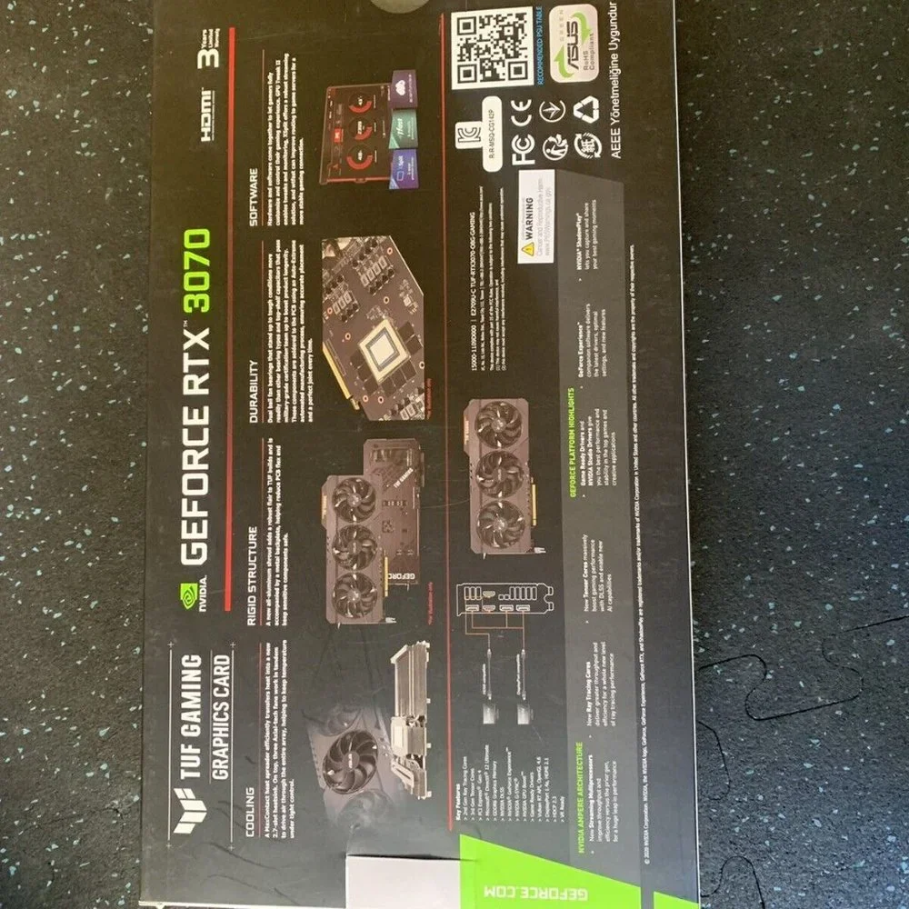 ASUS TUF Gaming GeForce RTX 3070 OC 8GB GDDR6 Graphics Card NON LHR